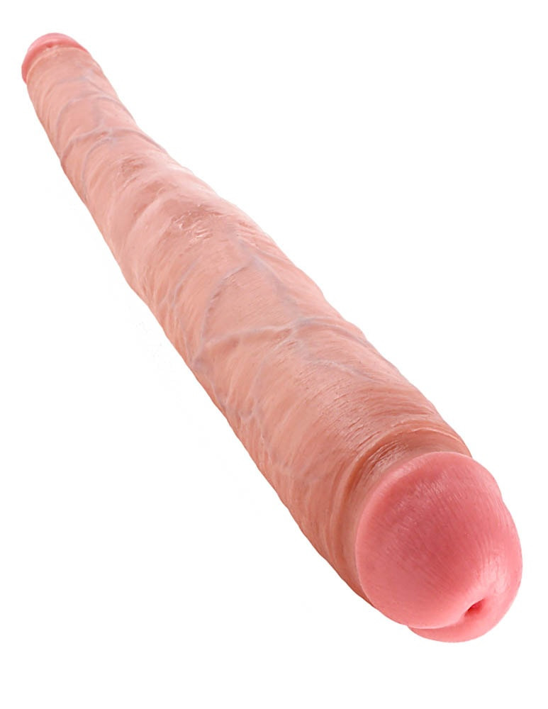 King Cock 16 inch Tapered Double Dildo Flesh