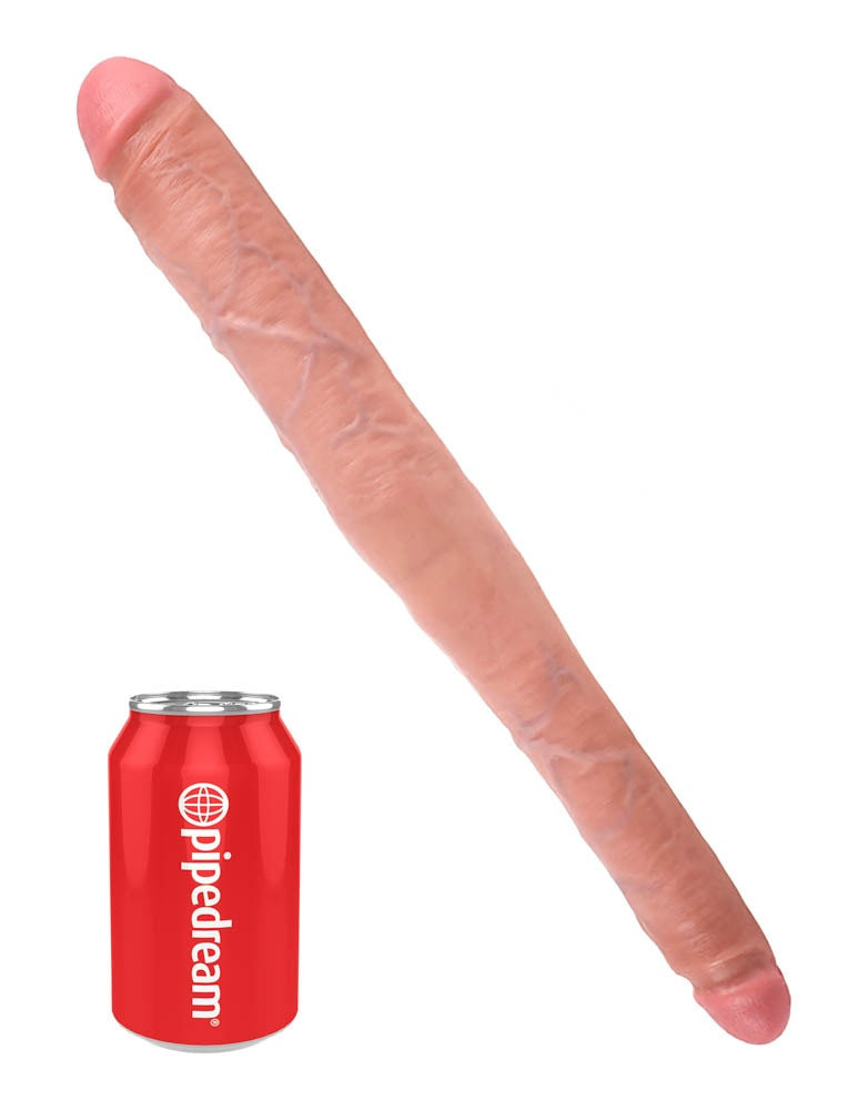 King Cock 16 inch Tapered Double Dildo Flesh