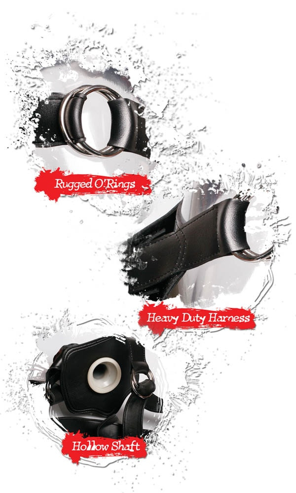 Fetish Fantasy Extreme Hollow Strap-on 12 inch Black