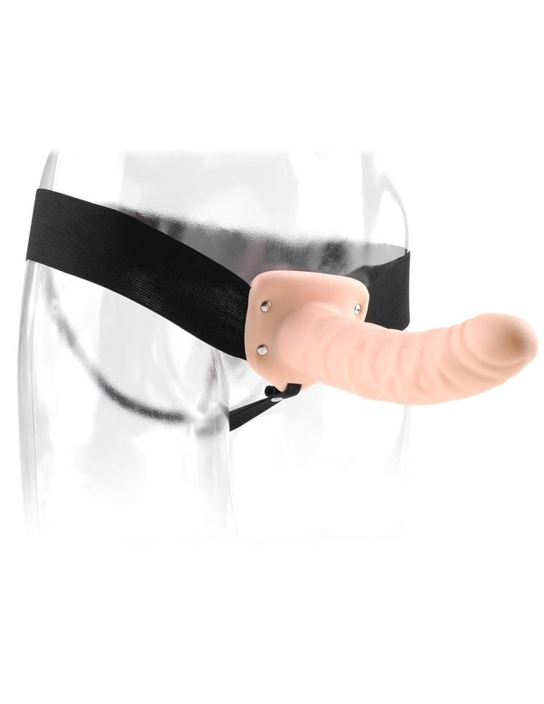 Fetish Fantasy Series Hollow Strap-on 8 inch Flesh