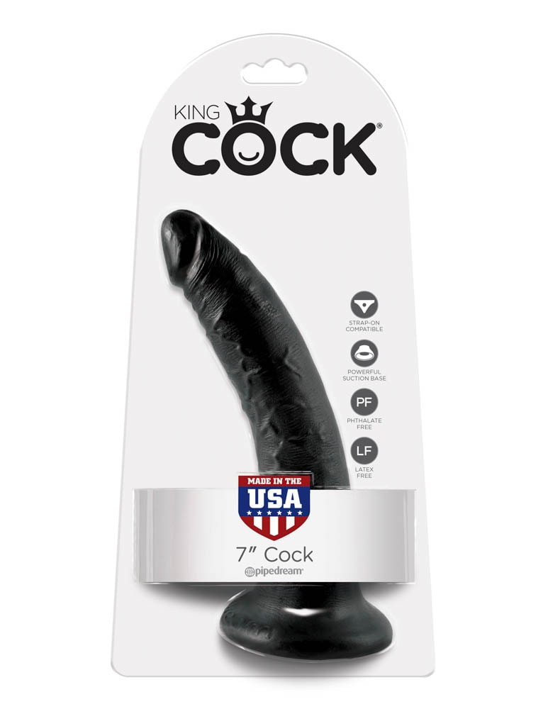 King Cock 7 inch Cock Black