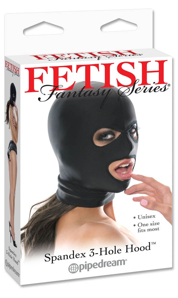 Fetish Fantasy Series Spandex 3 Hole Hood