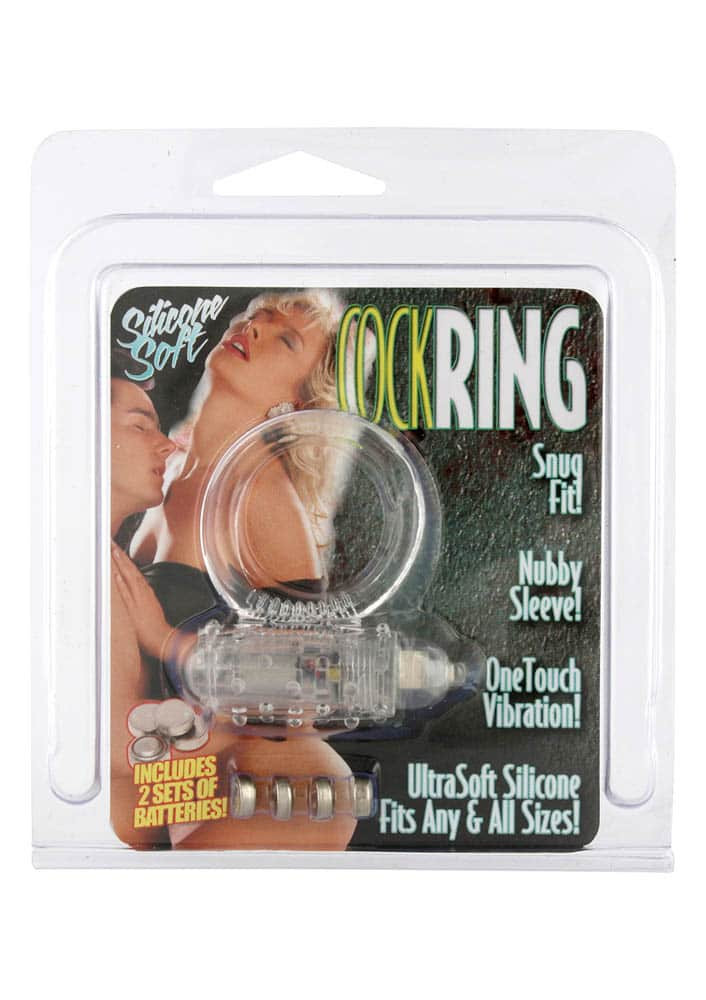 Cockring Silicone Vibrating Clear