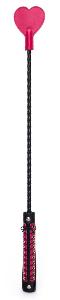 Polished Leather Nubuk Crop With Stitched Handle Pink