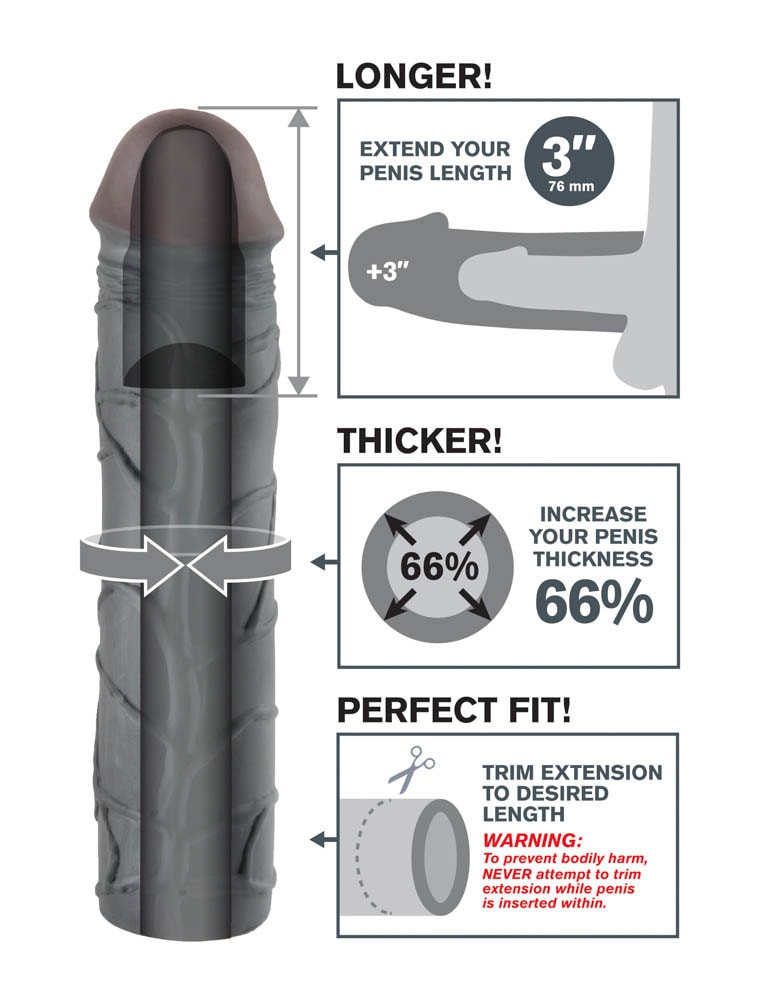 Fantasy X-tensions Mega 3 inch Extension Black