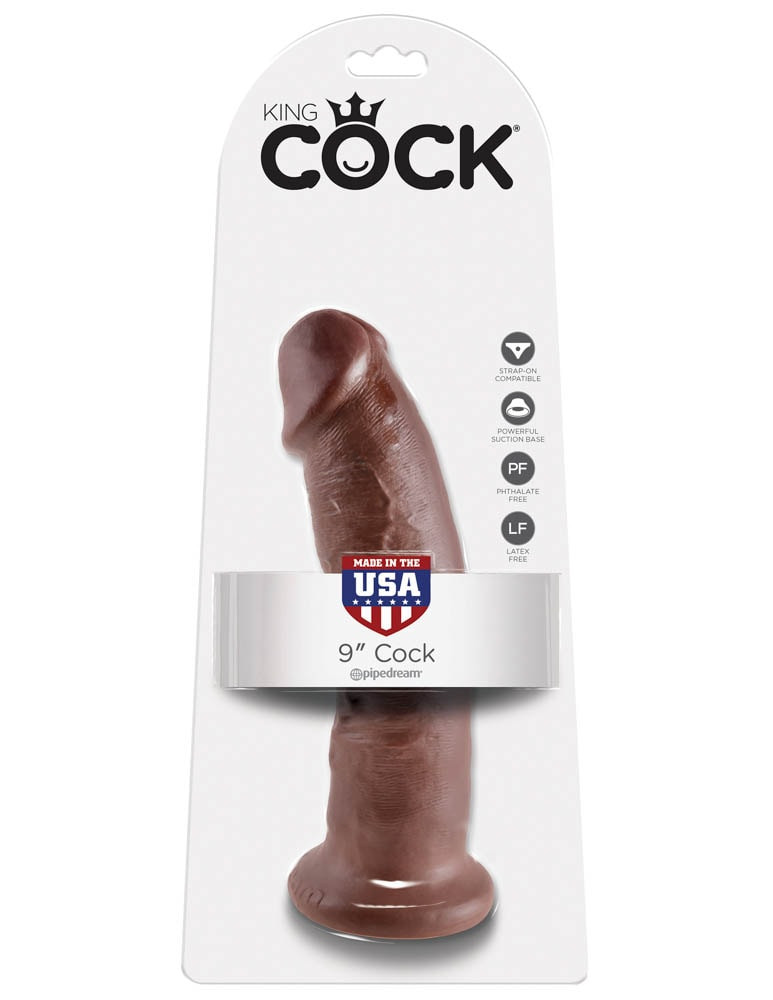 King Cock 9 inch Cock Brown