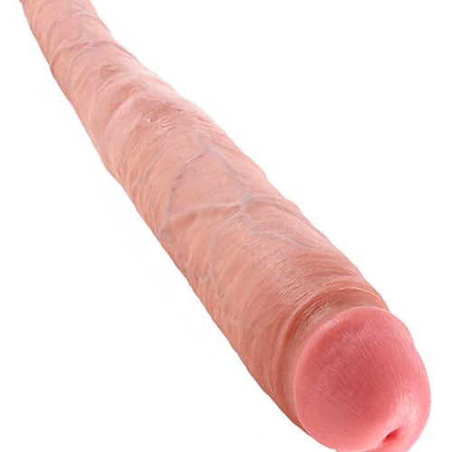 King Cock 16 inch Tapered Double Dildo Flesh