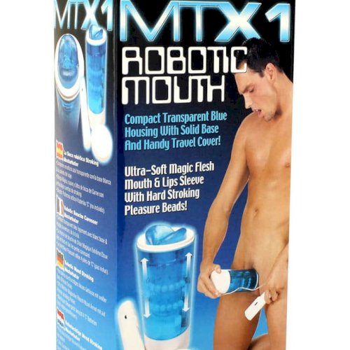 Up/Down Mouth Masturbator Clear Blue