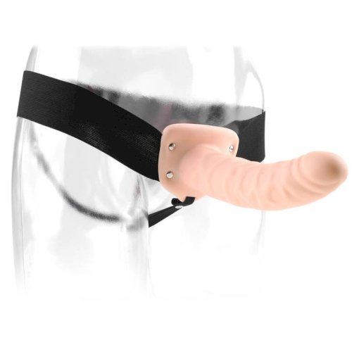 Fetish Fantasy Series Hollow Strap-on 8 inch Flesh