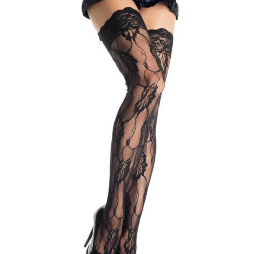 Roce Lace Thigh Highs Black O/S